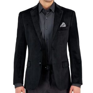 $295 Alfani Slim Fit Black Velvet Sport Coat